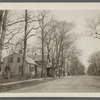 View of Main Street. Opposite Mill Street. Floyd Store and P.O. in center. E.T. Hawkins house (1858) on left. Yaphank, Brookhaven