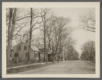 View of Main Street. Opposite Mill Street. Floyd Store and P.O. in center. E.T. Hawkins house (1858) on left. Yaphank, Brookhaven