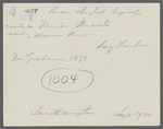 [Mrs. Graham] House. North side Union Street, east of Main Street. Sag Harbor, Southampton