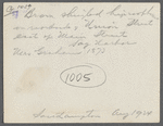 [Mrs. Graham] House. North side Union Street, east of Main Street. Sag Harbor, Southampton
