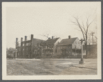 View of East side Main Street, south of Washington Street. Ruins of Alvin Building on left. Sag Harbor, Southampton