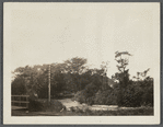 Bishop house, viewed from railroad station. North side Hands Lane, just north of railroad tracks. Bridgehampton, Southampton