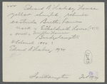 Edward B. Halsey house. East side Butter Lane, north of E. Hildreth house, south of Miller house. Bridgehampton, Southampton