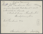 Rev. Dr. J.L . Gardiner house. North of Scuttle Hole Road, west of Brick Kiln Road, in Huntington District. Bridgehampton, Southampton
