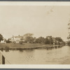 Former Benedict's Woolen Mill on right, Benedict house on left. On Benedict's Creek. Water Mill, Southampton