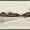 Former Benedict's Woolen Mill on right, Benedict house on left. On Benedict's Creek. Water Mill, Southampton