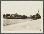 Former Benedict's Woolen Mill on right, Benedict house on left. On Benedict's Creek. Water Mill, Southampton