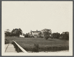 Benedict house. View from Montauk Highway. Part of mill shown on right. Water Mill, Southampton