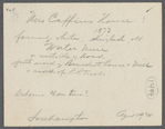 Mrs. Caffins house. West side of road, just north of Benedict house and mill, north of railroad tracks. Osborne at one time. Water Mill, Southampton