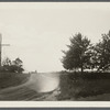 View of former Mecox Inn (in distance). Foot of Horse Mill Lane. View from Mecox Road.  Bridgehampton, Southampton