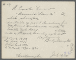 A. Cook house, "Bonnie Hame." East side road leading from windmill north to Scuttle Hole Rd., north of 1st road branching off west, Hay Ground. Bridgehampton, Southampton