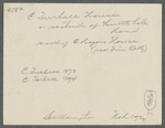 C. Turbell house. West side Scuttle Hole Road, north of C. Rogers house (now Tim Kelly). Bridgehampton, Southampton
