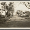 View along western branch of Shore Road, showing houses. Just south of windmill in park. Water Mill, Southampton