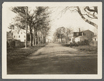 View along western branch of Shore Road, showing houses. Just south of windmill in park. Water Mill, Southampton