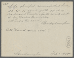 House. SE corner of road just south of railroad tracks and 1st road east of Sag Harbor Turnpike (at end of this road). A.A. Hand owner (1896). Bridgehampton, Southampton