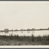 View of Town Pond (alias Lake Agawam) waterfront, showing houses. Southampton, Southampton