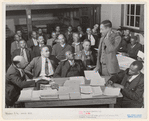 [Black] group meeting of the county land use planning committee in the schoolhouse in Yanceyville, Caswell County, North Carolina. J.E. Brown, leading farmer, elected chairman and also Negro member of Caswell County planning commission