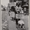 Rent strike in Harlem with demonstrators holding signs