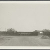 View of Gin Lane, at Main Street, showing houses beyond hedge. Southampton, Southampton