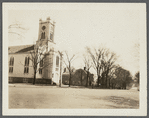 First Presbyterian Church. SE corner Main Street and Meeting House Lane. Lewis Hildreth house (1858, 1873) on right. Southampton, Southampton