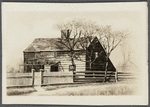 Drawing of Thomas Sayre house. West side Main Street, north of Jobs Lane. Taken down 1912. Southampton, Southampton