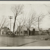 Stuccoed hip-roofed house (not old). East side Elm Street, midway between LIRR tracks and Hampton Road (Montauk Highway). (Sketch of location on back.) Southampton, Southampton