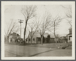 Stuccoed hip-roofed house (not old). East side Elm Street, midway between LIRR tracks and Hampton Road (Montauk Highway). (Sketch of location on back.) Southampton, Southampton