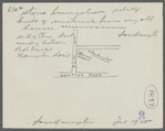Stone bungelow. East of Elm Street, on street midway between LIRR tracks and Hampton Road. Probably built of material from very old houses. (Sketch of location on back.) Southampton, Southampton