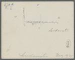 Stone bungelow. East of Elm Street, on street north of Montauk Highway (Hampton Road). (Sketch of location on back.) Southampton, Southampton