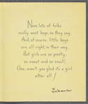 "Congratulations on your New Little Daughter" greeting card
