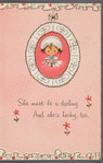 "There's nothing sweeter than a girl" greeting card