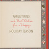 "Greetings" holiday card