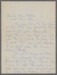 Letter to the Hutsons from Gladys S. Chamberlain