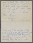 Letter to the Hutsons from Gladys S. Chamberlain