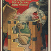 Color lithograph poster publicizing Harry Houdini's magic performance, illustrating him in a cutaway view in a crate, crouched in a milk can as assistants fill it with water