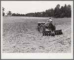 Emery Hooper, discing neighbor's land in preparation for planting fall wheat with equipment purchased with a FSA (Farm Security Administration) co-operative community service loan. Caswell County, North Carolina.