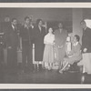 Schomburg Staff: Ernest Kaiser, Davis Thompson, Cora Eubanks, Sumiye Konoshima, Doris E. Hill, Jean Blackwell and Jacobowitz - student at Columbia