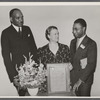 Librarian Ernestine Rose, curator Lawrence Reddick, and others at retirement event for Ernestine Rose