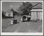 During the tobacco marketing season peddlers drive around to the tobacco barns and strip houses through the county to sell their wares to the farmers and tenants. Caswell County, North Carolina.