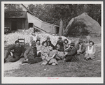 Resting after dinner following a corn shucking on Hoopers' farm in Corbett Ridge section. Caswell County, North Carolina.