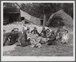 Resting after dinner following a corn shucking on Hoopers' farm in Corbett Ridge section. Caswell County, North Carolina.