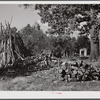 Stacks of wood for fuel on Emery Hooper's farm. Corbett Ridge section near Prospect Hill, Caswell County, North Carolina.
