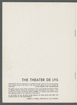 Program for a 1954 performance of Merce Cunningham and Dance Company