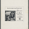 Program for a 1954 performance of Merce Cunningham and Dance Company