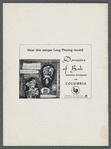 Program for a 1954 performance of Merce Cunningham and Dance Company