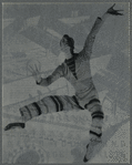 Translucent program cover for Programs of Music and Dance by Merce Cunningham and Dance Company