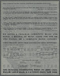 Translucent program cover for Programs of Music and Dance by Merce Cunningham and Dance Company