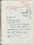 Merce Cunningham's handwritten notes for the dance Travelogue