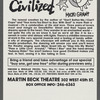 It's So Nice To Be Civilized flier