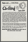 It's So Nice To Be Civilized flier